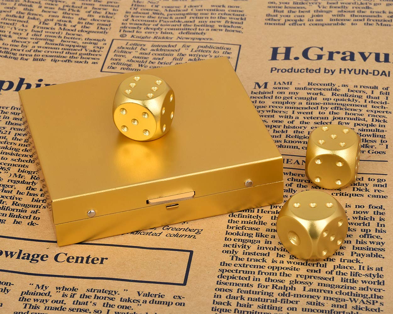 DS.DISTINCTIVE STYLE Aluminum Dice Set — 5x16mm with Case (D6) for Party Games
