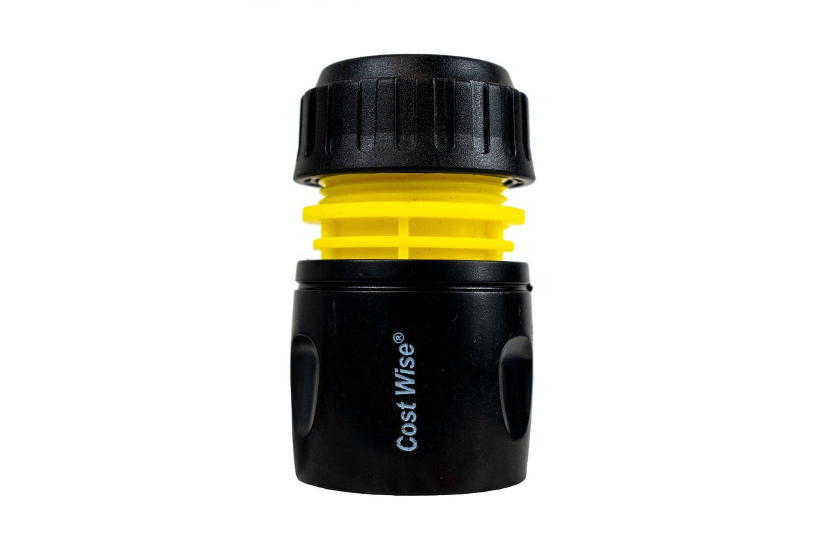 Female Hose Connector, 1/2" or 5/8" Hose, Yellow