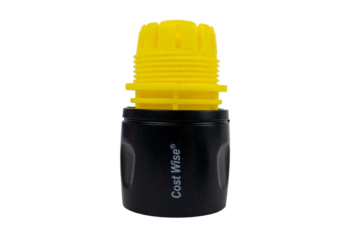 Female Hose Connector, 1/2" or 5/8" Hose, Yellow