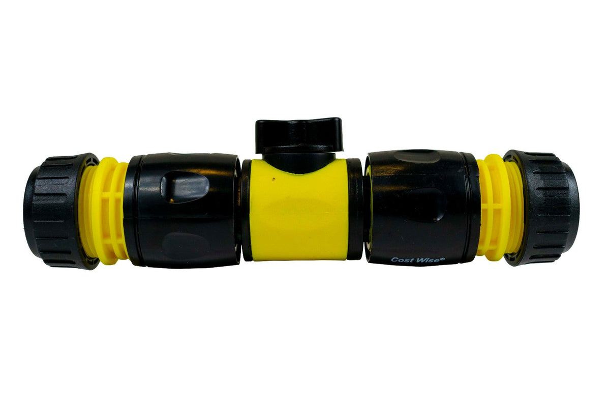 Cost Wise Snap On Male-Male In Line Valve Kit Yellow/Black