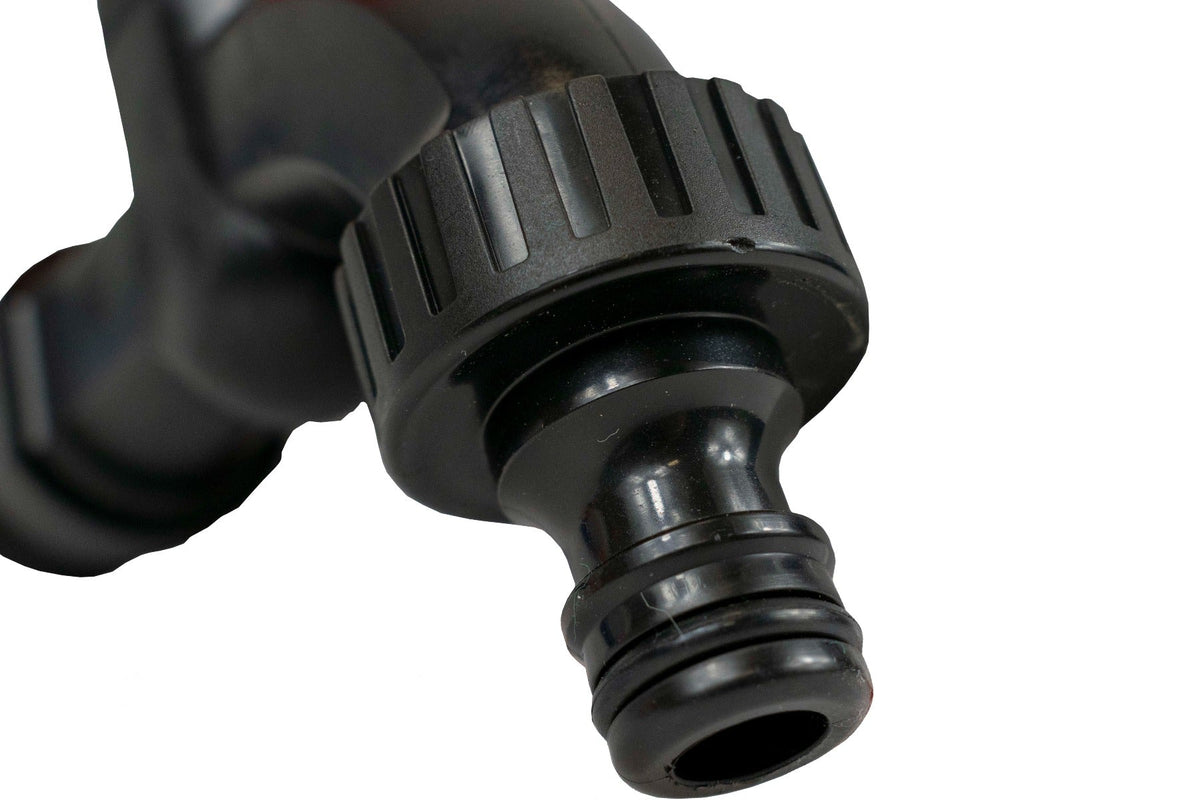 1/2" BSPM Plastic Quick Connect Tap Black/Orange