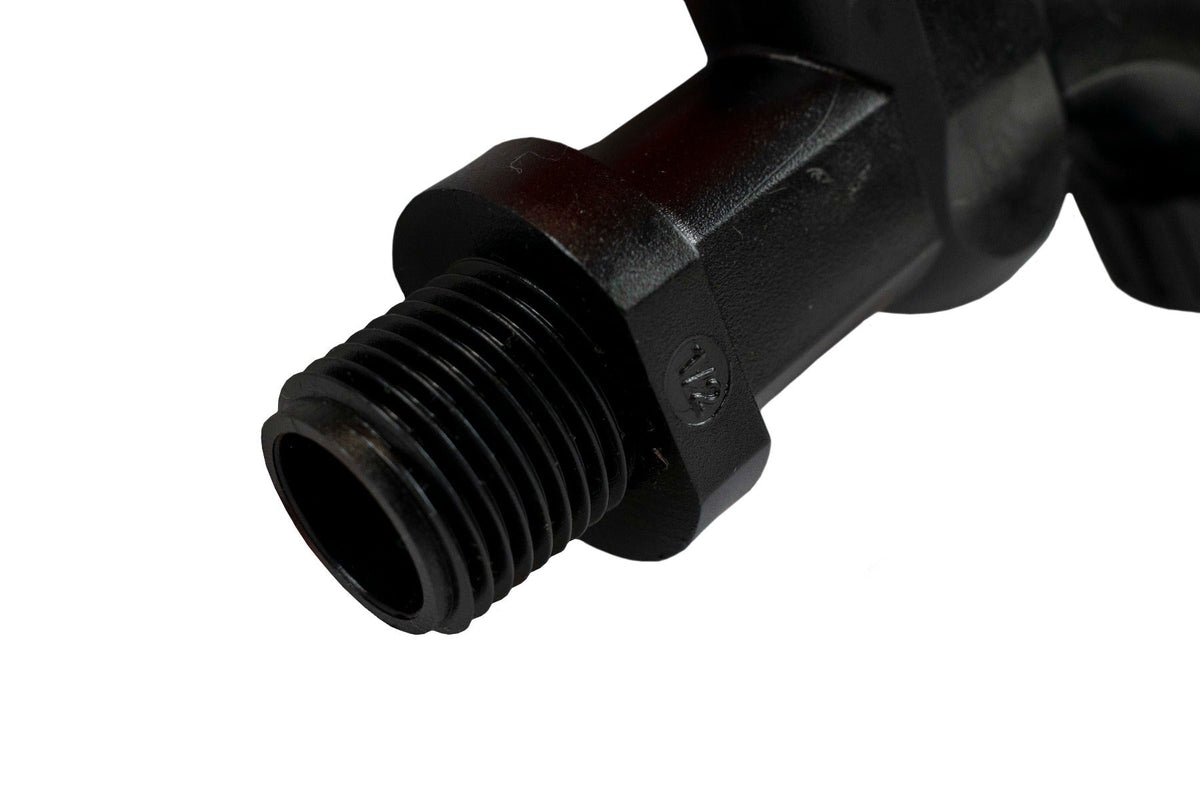 1/2" BSPM Plastic Quick Connect Tap Black/Orange