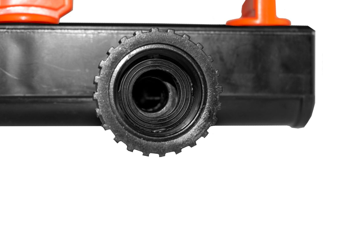 2 Way Tap Splitter PP with Valves and Snap-On Male Connectors
