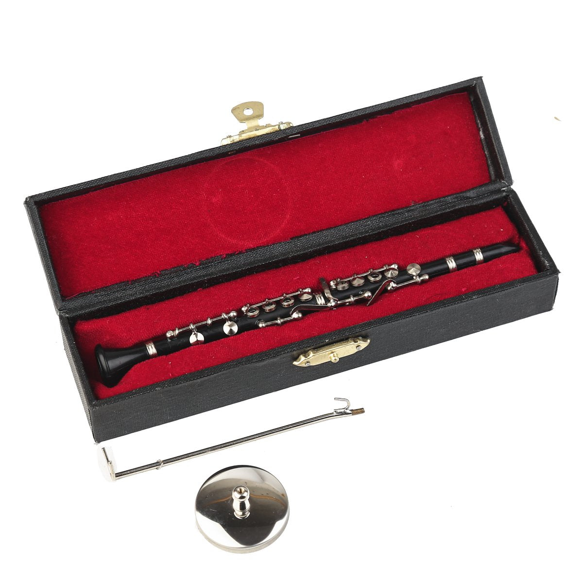 Dselvgvu Miniature Clarinet with Stand & Case – Detailed Resin-Metal Replica