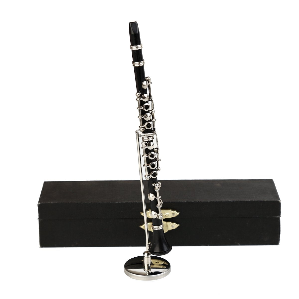 Dselvgvu Miniature Clarinet with Stand & Case – Detailed Resin-Metal Replica