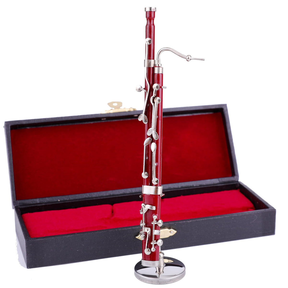 Dselvgvu Miniature Bassoon with Stand & Case – 5.98-Inch Collectible Display Model