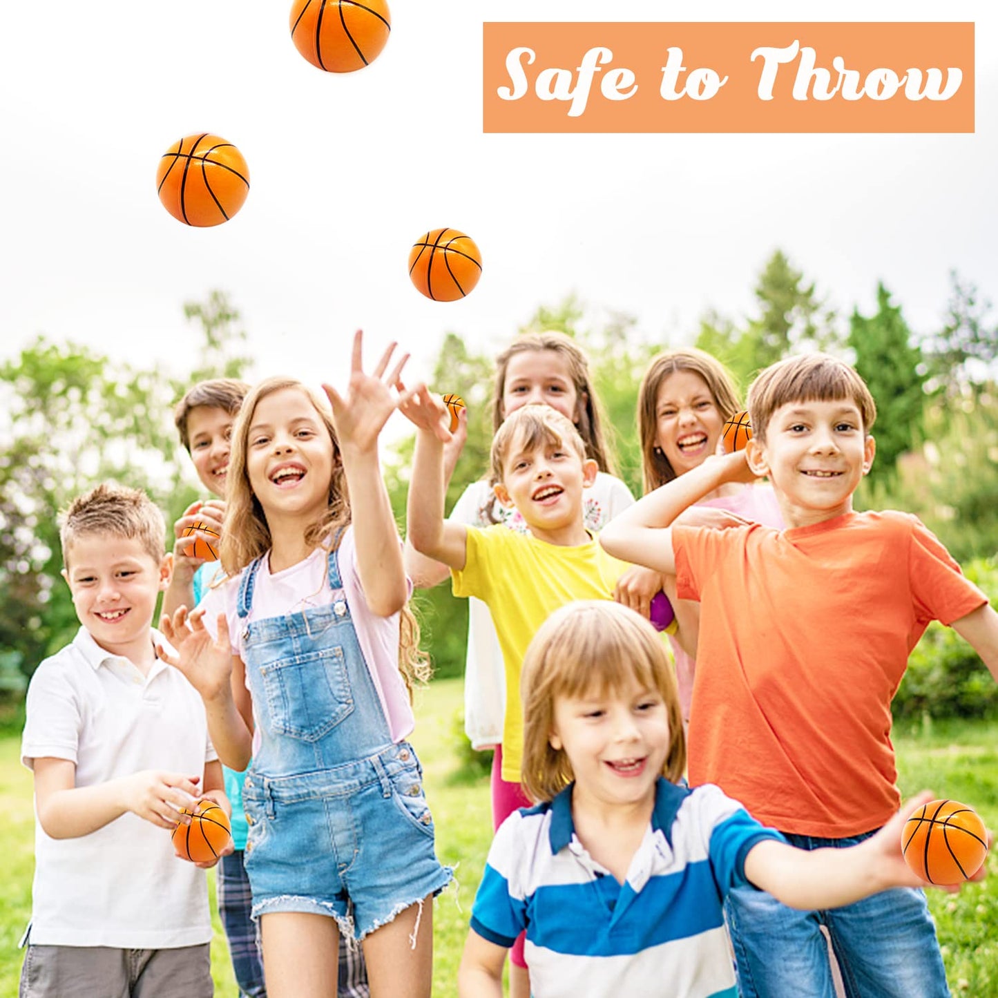 Dshengoo 24-Pack Mini 2.5-Inch Basketball Stress Balls – Foam Squeeze Toys for Parties, Rewards & Gifts