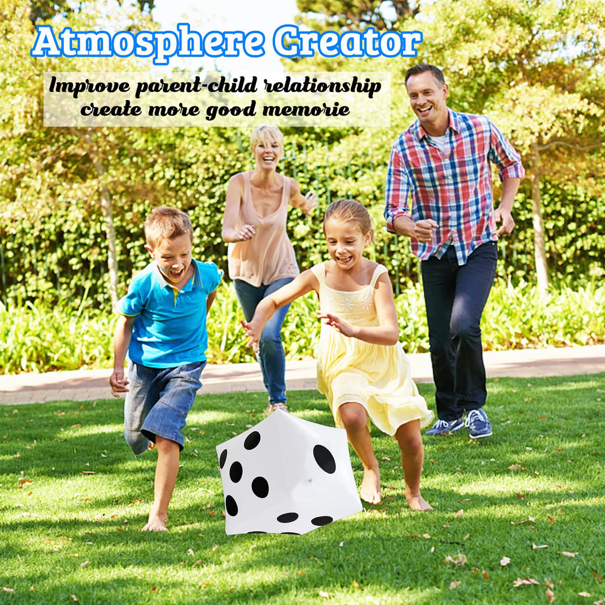 Dshengoo 3-Pack 13-Inch Jumbo Inflatable Dice – Giant Indoor/Outdoor Party Dice