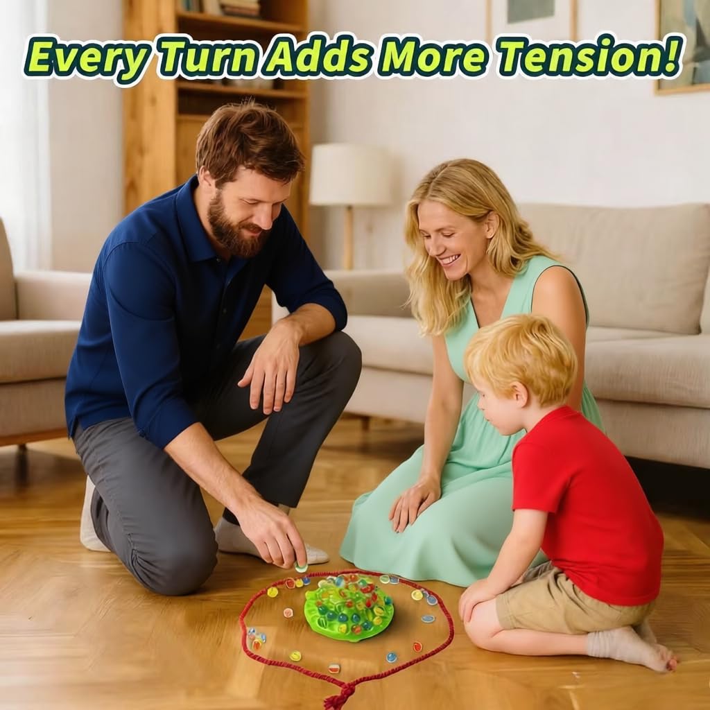 DSLWWT Marble Balance Board Game – Fun Family Stacking for 1–4 Players | Portable Travel Toy