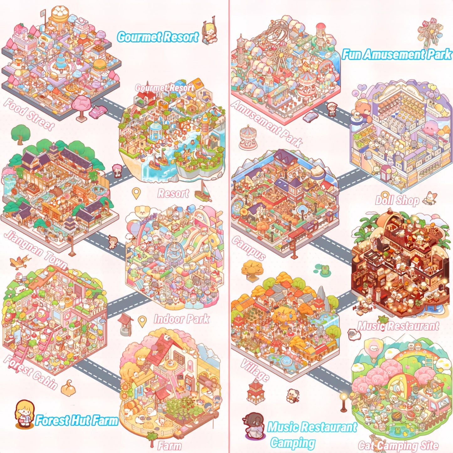 DSNJPZX DIY 3D Scene Stickers Set – Miniature Diorama Kit for Adults