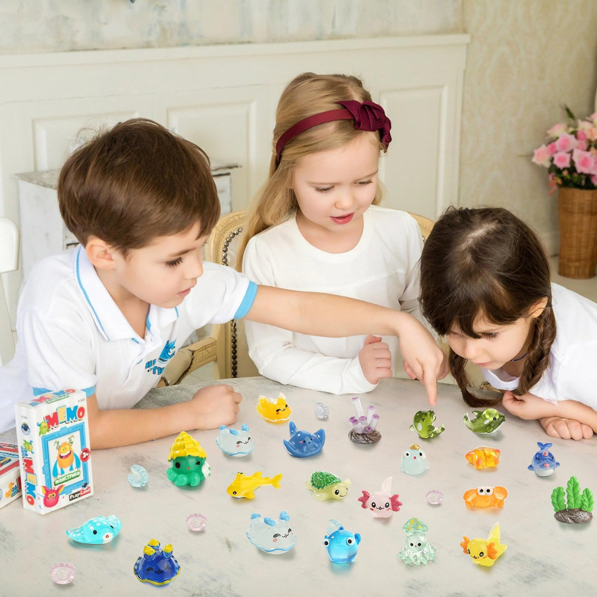 dsooldre 48pcs Mini Ocean Resin Animals for Aquariums and Fairy Gardens