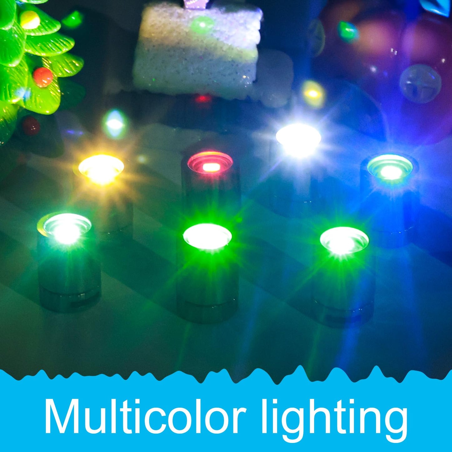 DSOOLDRE 42 Pcs Mini LED Lights for Dollhouse – 7 Colors, Battery-Operated Tiny Lights