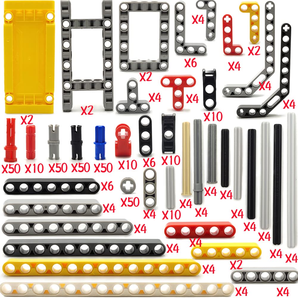 dspitwod 420-Piece Technic Parts Set | Beams, Axles & Connectors for STEM Building