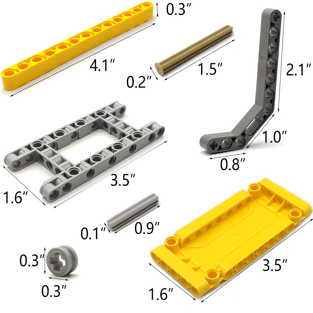 dspitwod 420-Piece Technic Parts Set | Beams, Axles & Connectors for STEM Building
