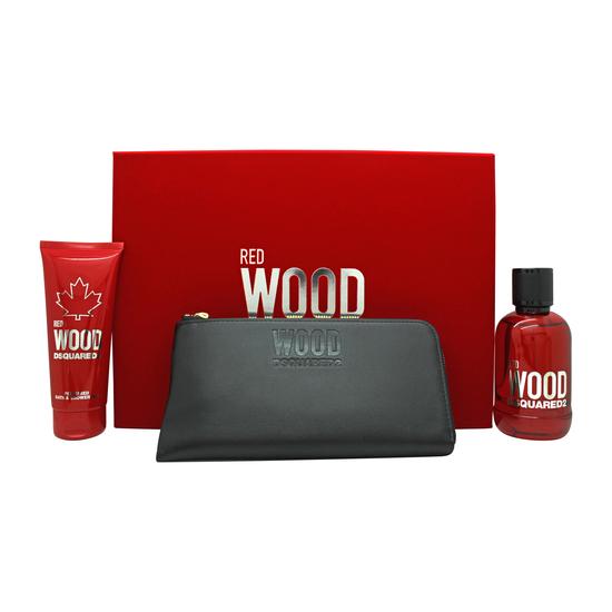 DSquared² Red Wood Gift Set 100ml EDT + 150ml Body Lotion Women's Fragrance