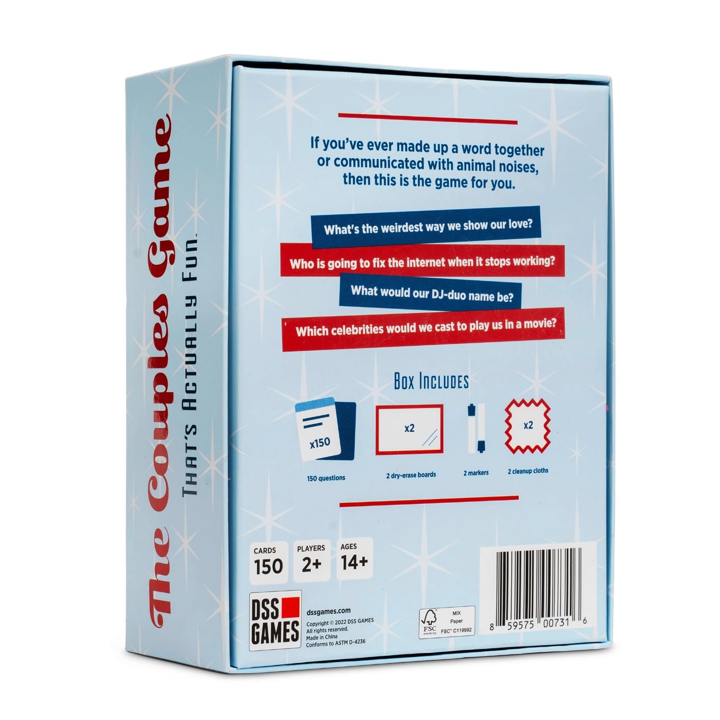 DSS Games The Couples Game That's Actually Fun – Date Night Card Game for Couples (2 Players, Adults)