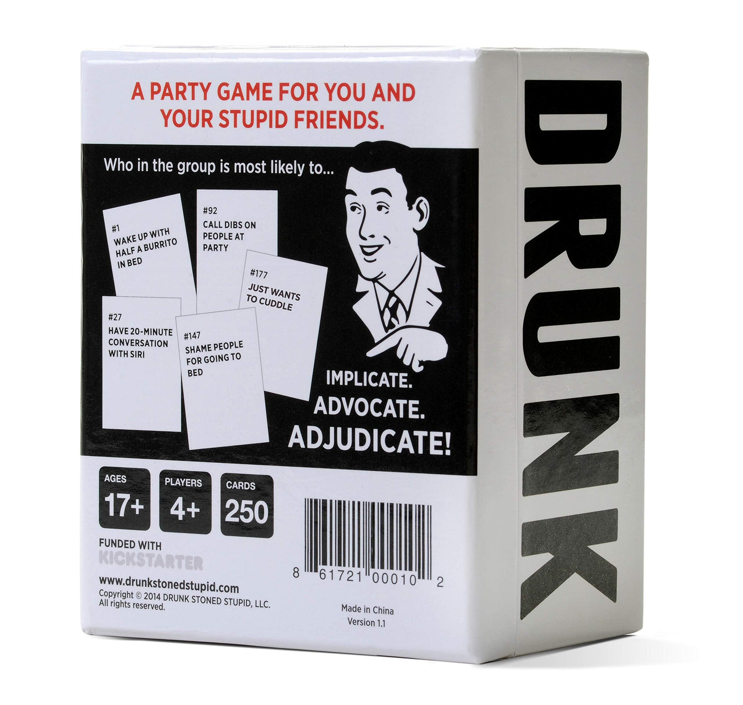 DSS Games Drunk Stoned or Stupid – 250 Prompts Card Game for Adults