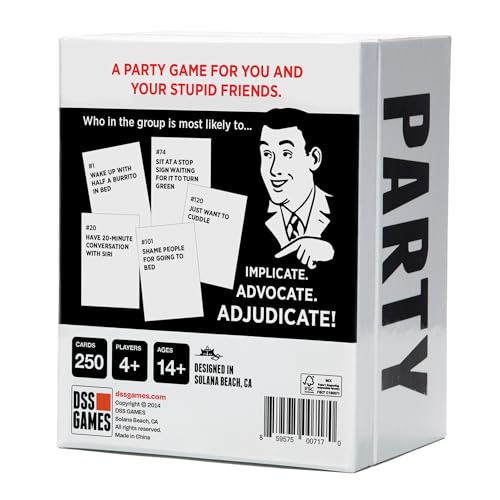 DSS Games | Who's Most Likely To: Kinda Clean Family Edition – 250 Prompt Cards | Party Game for Adults & Teens