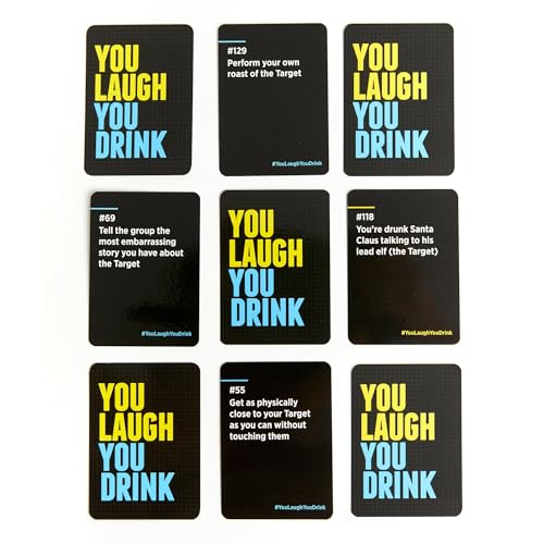 DSS Games You Laugh You Drink | 150 Prompts for Adults | Party Card Game | Gift for Him