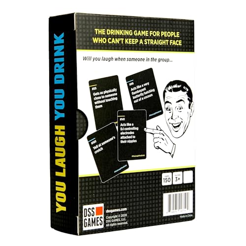 DSS Games You Laugh You Drink | 150 Prompts for Adults | Party Card Game | Gift for Him