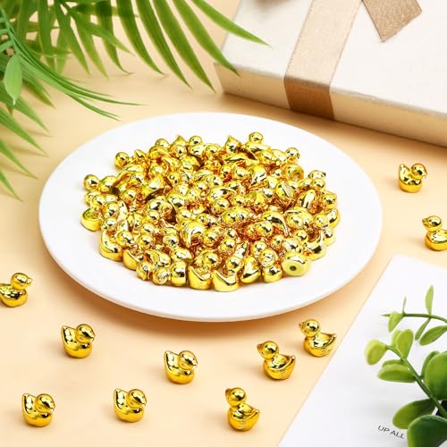 DTOFOOT 80 Pieces Gold Mini Ducks Figurines – Resin Little Ducks for Home Decor, Vase Fillers & Party Decorations