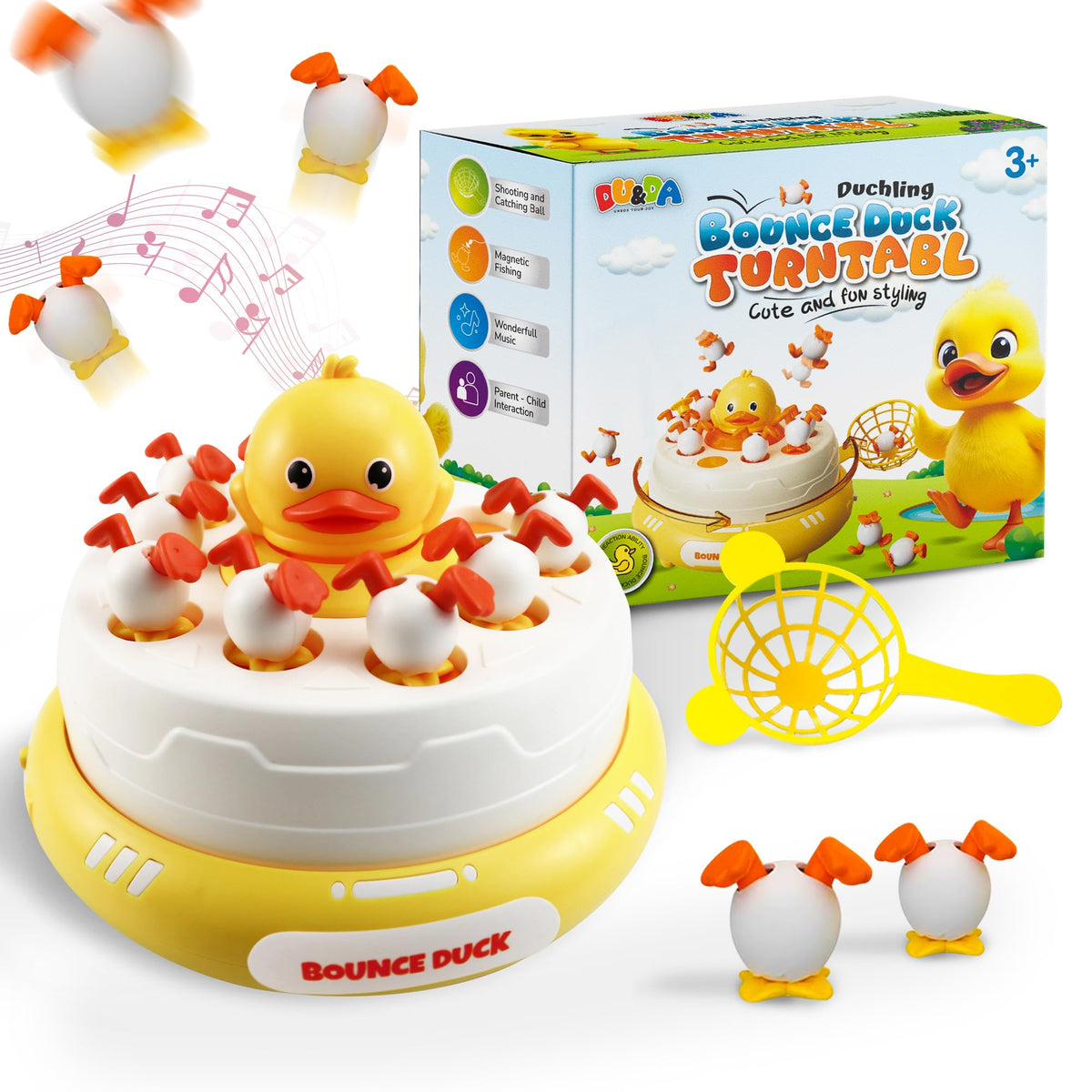 DU&DA Pop Up Duck Catch Game – Interactive Bouncing Toy for Kids Aged 3+