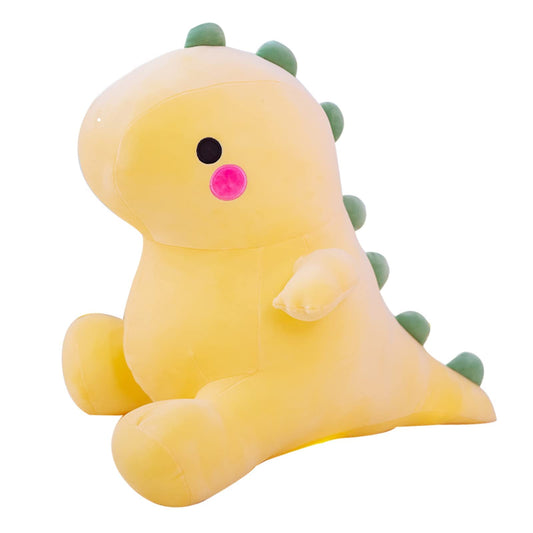DUANMUL Cute Dinosaur Plush Toy – 13in Yellow Fat Dino, Soft Plush Pillow for Kids