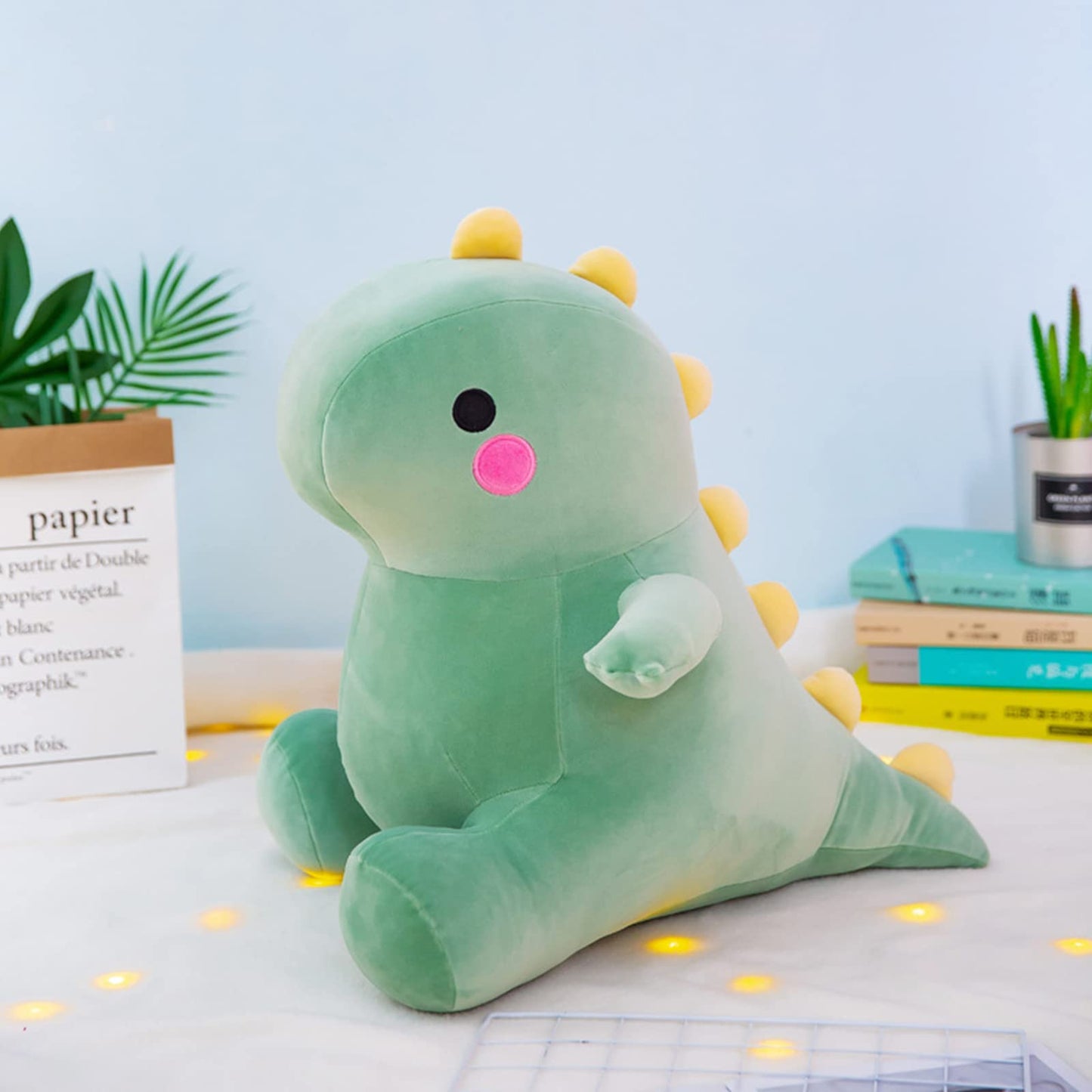 DUANMUL Cute Dinosaur Plush Toys – 23in Green Soft Stuffed Dino for Kids
