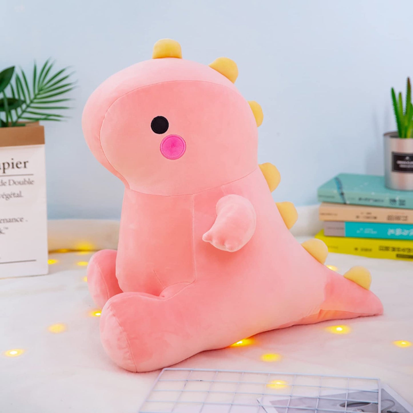 DUANMUL Cute Dinosaur Plush Toys - Pink 13-inch | Soft Dino Plushies for Kids