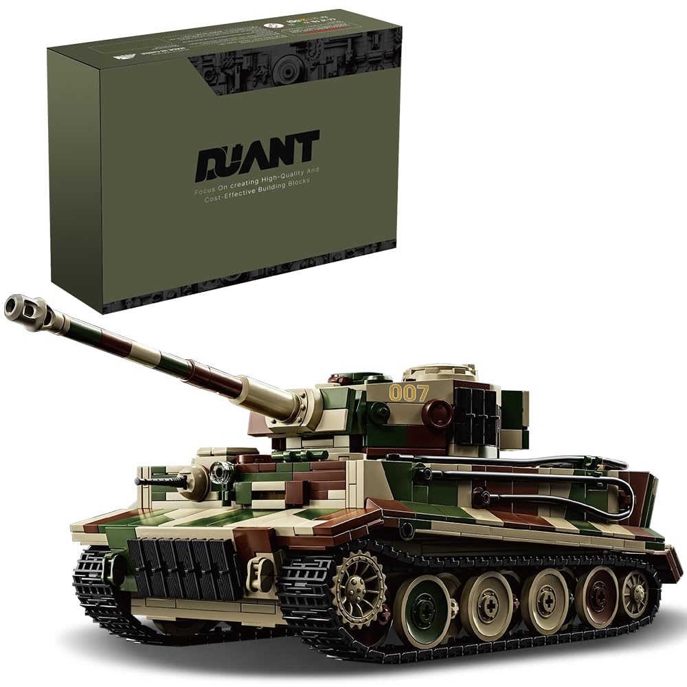 DUANT 39061 German Tiger Tank No. 7 Building Block Set – 1:28 Scale, 1603 Pieces