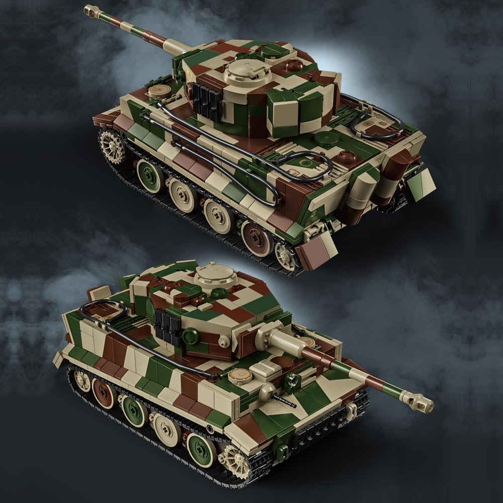 DUANT 39061 German Tiger Tank No. 7 Building Block Set – 1:28 Scale, 1603 Pieces