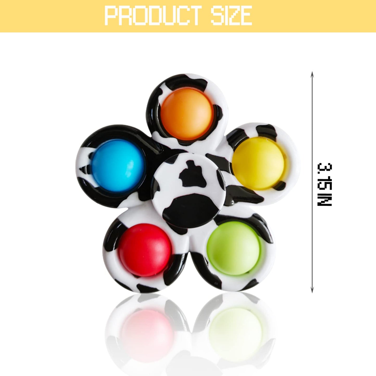 DUBANJOWE 12 Pcs Pop Bubble Fidget Spinner Set – Sensory Toys for Classrooms, Parties & Gifts
