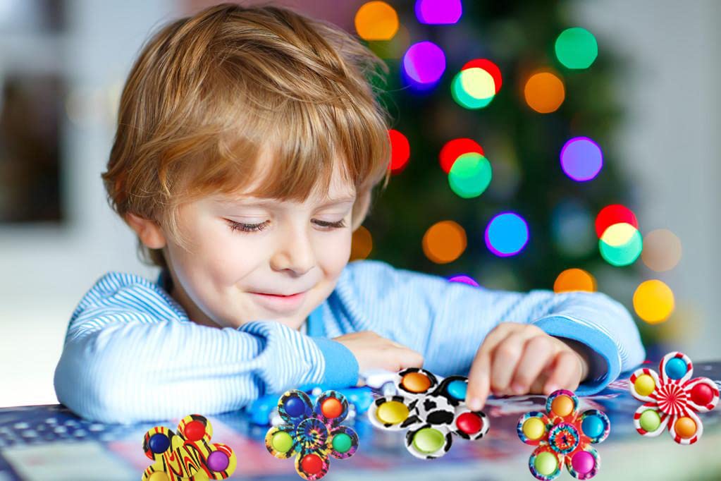 DUBANJOWE 12 Pcs Pop Bubble Fidget Spinner Set – Sensory Toys for Classrooms, Parties & Gifts