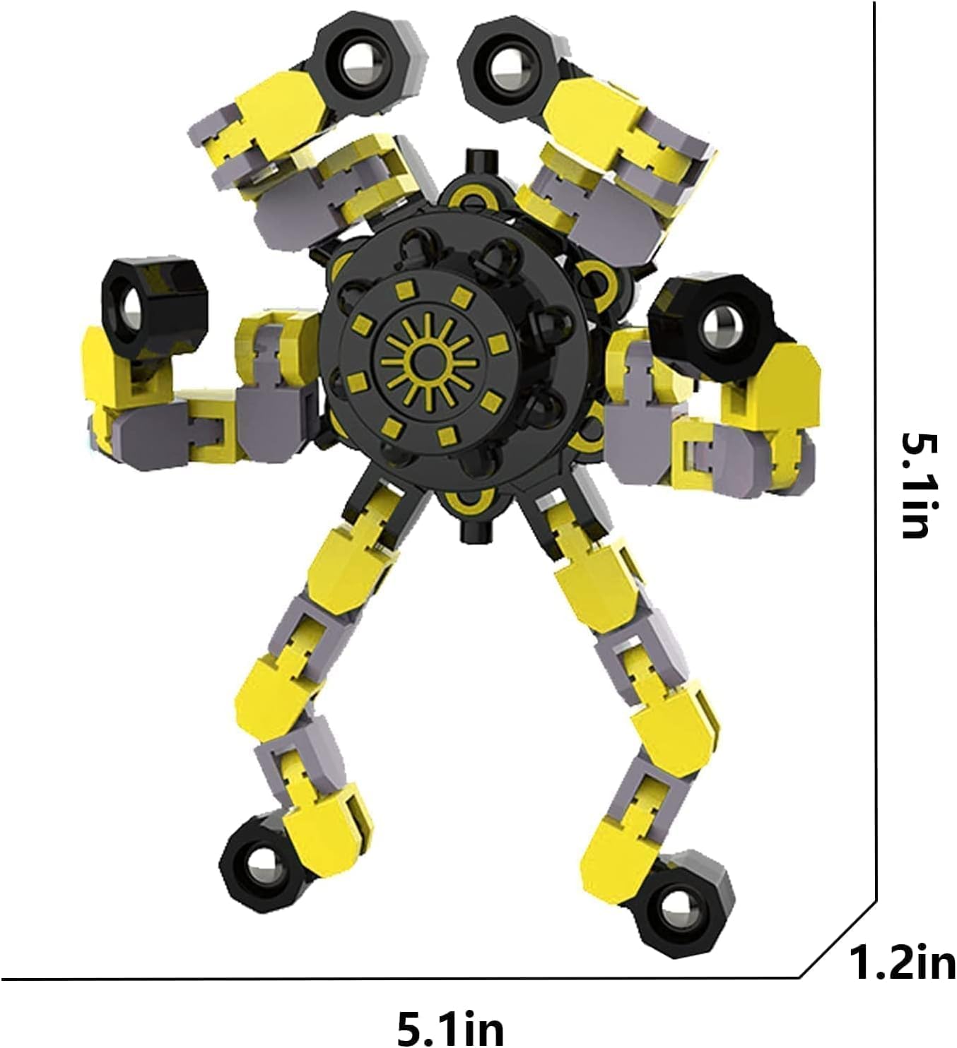 DUBANJOWE 20 Pcs Fidget Spinners – Transformable Robot Toys for Focus & Stress Relief