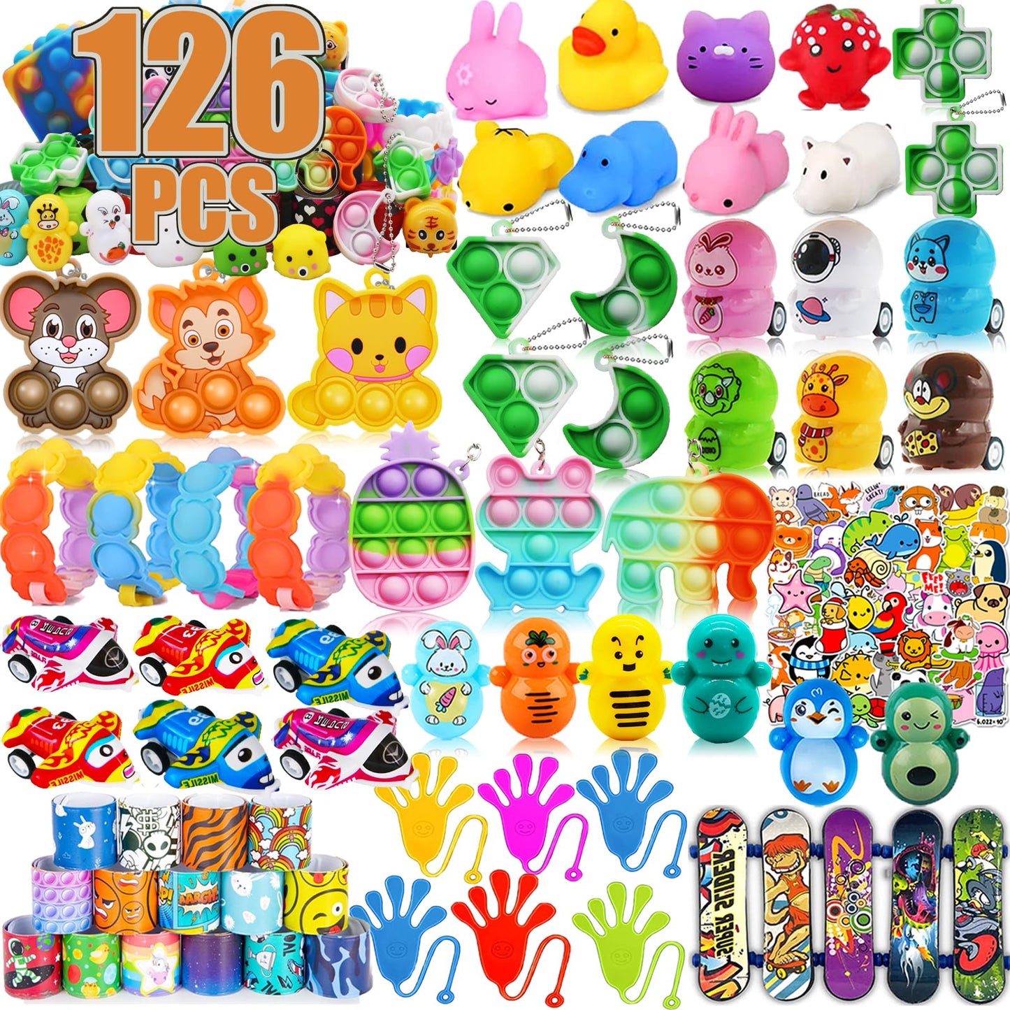 Duccsko 126 Pack Party Favors for Kids – Fidget Toys, Classroom Prizes & Easter Fillers