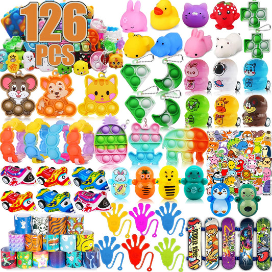 Duccsko 126 Pack Party Favors for Kids – Fidget Toys, Classroom Prizes & Easter Fillers