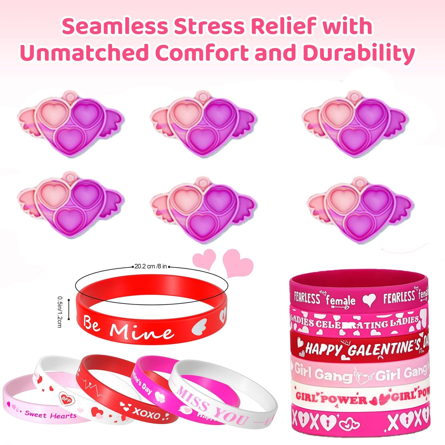 Duccsko 132 Valentines Day Party Favors Set | Classroom Prizes & Gift Bags