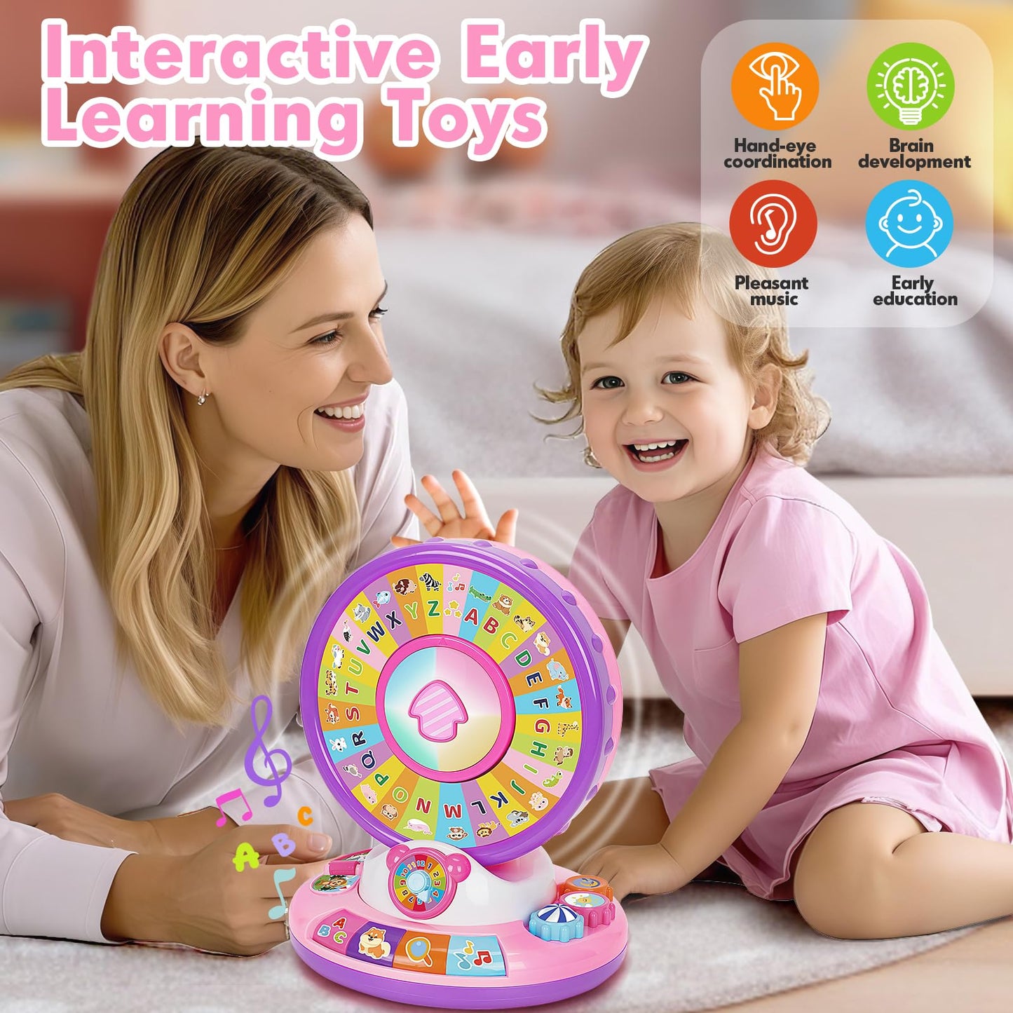 Duchong Learning Toy – Spin & Sing Alphabet Animals for 12-18 Months