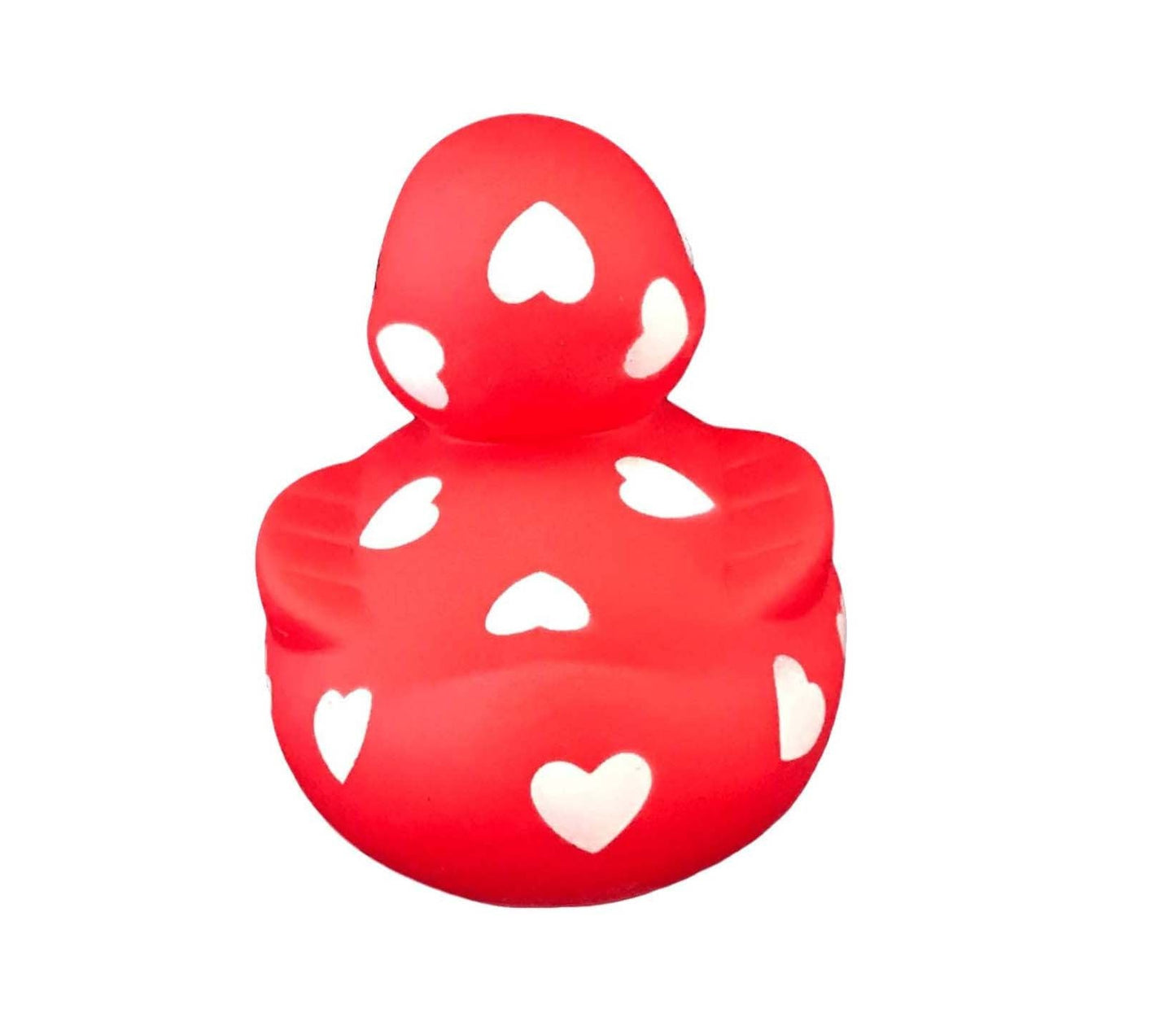 DUCKY CITY 3-Inch Rubber Duck – Squeaky Bath Toy with Hole | Baby Safe Tub Toy Valentines Sweetheart