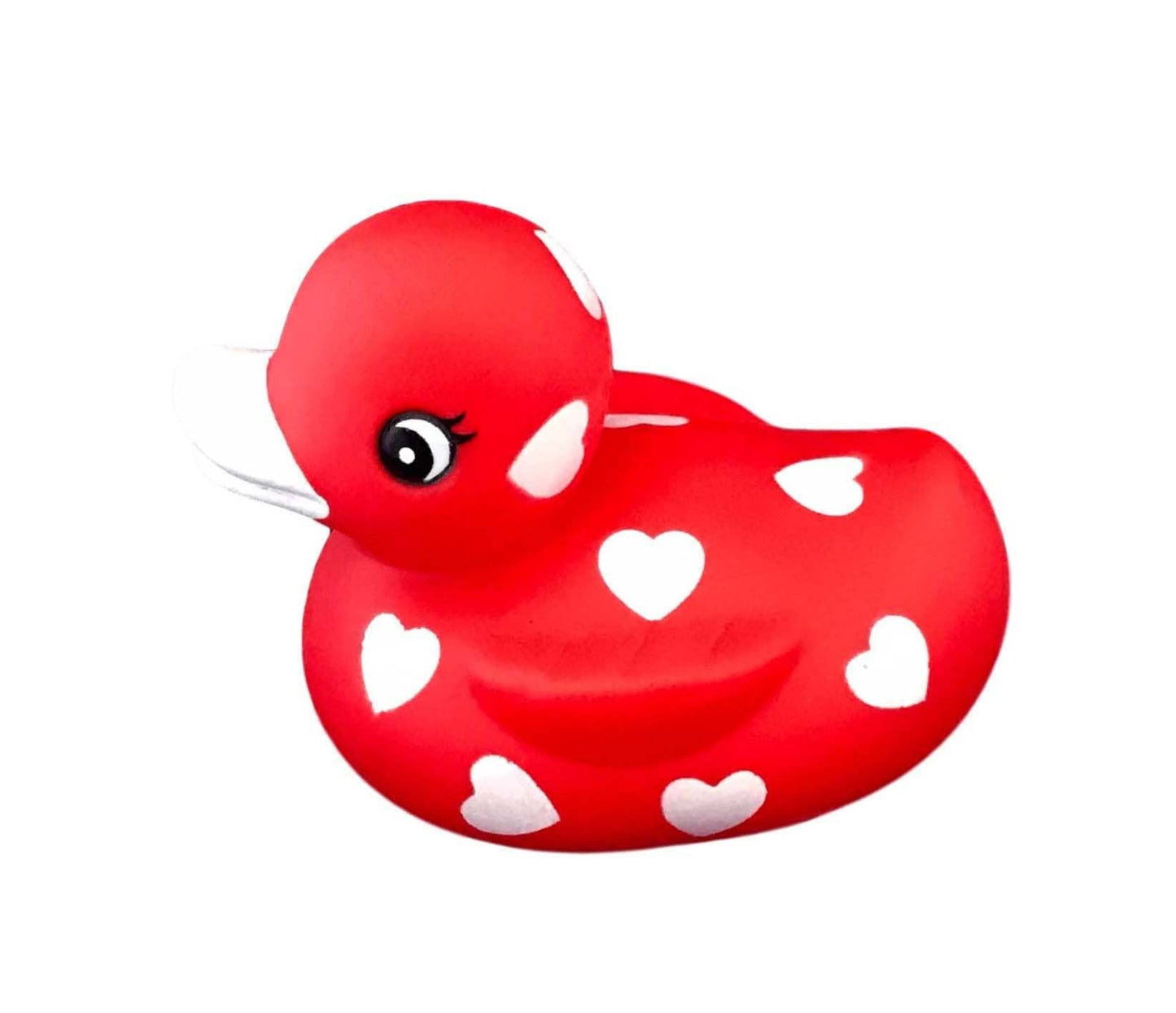 DUCKY CITY 3-Inch Rubber Duck – Squeaky Bath Toy with Hole | Baby Safe Tub Toy Valentines Sweetheart