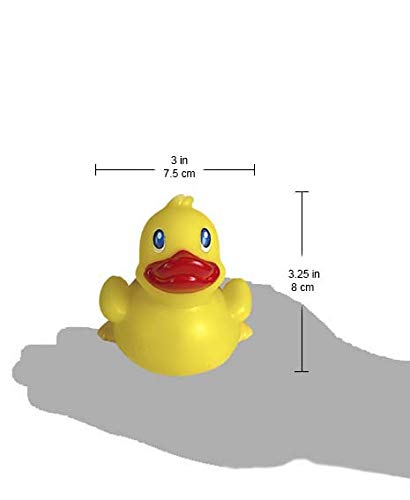DUCKY CITY 3-Inch Rubber Duck – Squeaky Bath Toy with Hole | Baby Safe Tub Toy Valentines Sweetheart