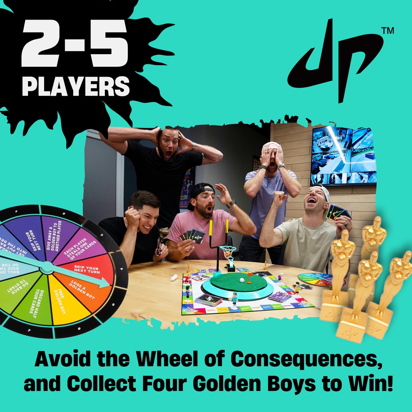 Dude Perfect Board Game – 2-5 Player Family Sports Challenge | Ages 4+