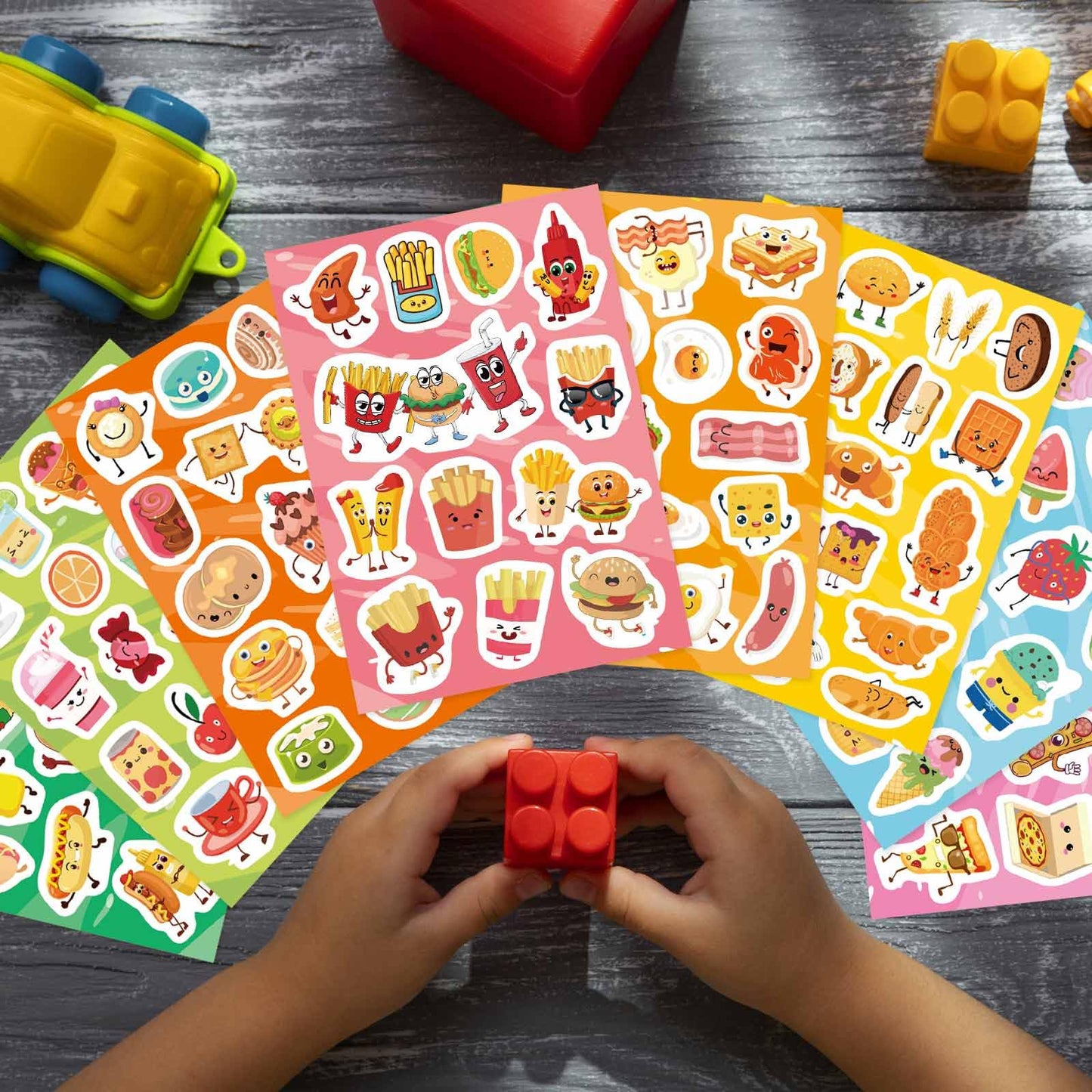 DUJAA 363PCS Cute Food Theme Stickers – Classroom Rewards & Arts & Crafts