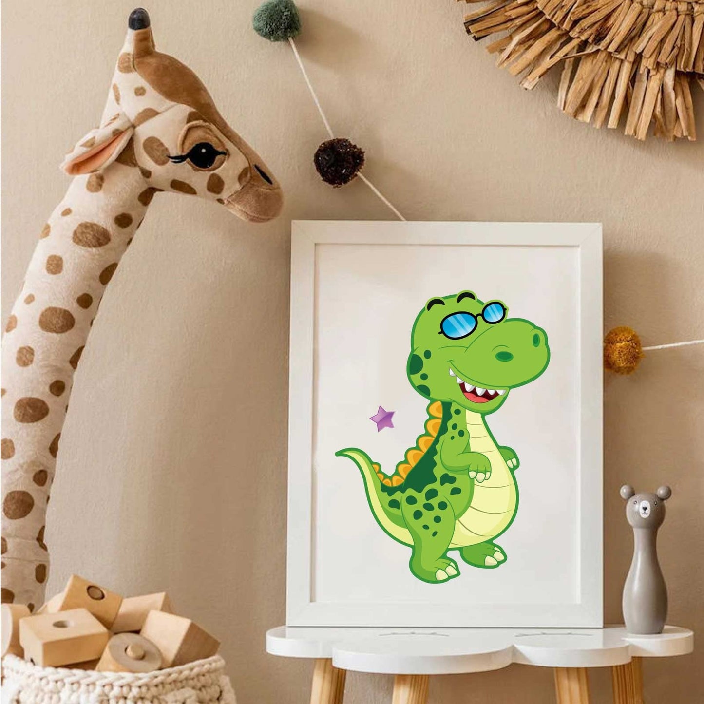 DUJAA 27 Sheet Dinosaur Stickers – DIY Dino Craft for Kids 3+