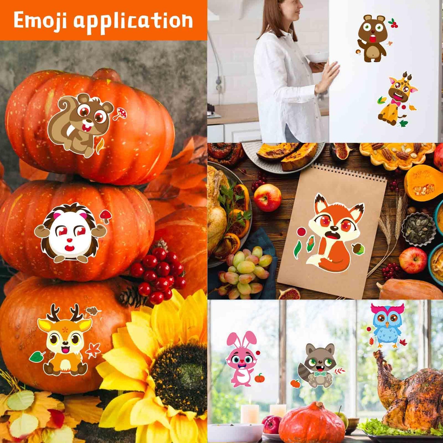 DUJAA 27 Sheets Fall Stickers for Kids – Autumn Animal & Craft Set