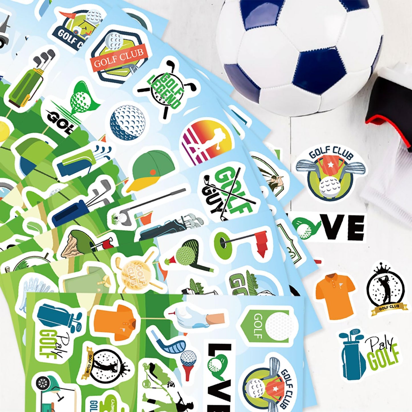 DUJAA 256PCS Golf Stickers – Sporty Golf Decals for Kids, Adults & Party Decor