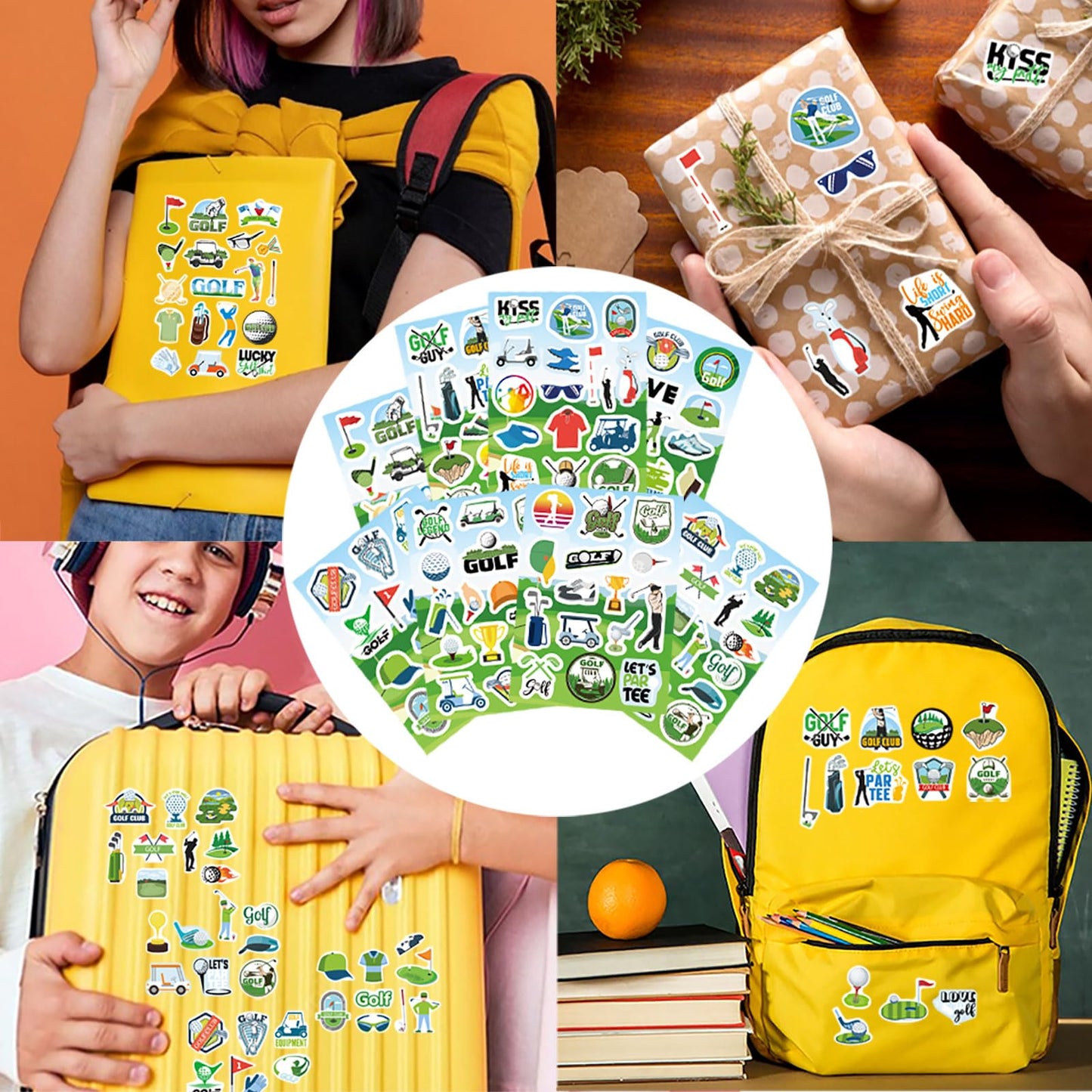DUJAA 256PCS Golf Stickers – Sporty Golf Decals for Kids, Adults & Party Decor