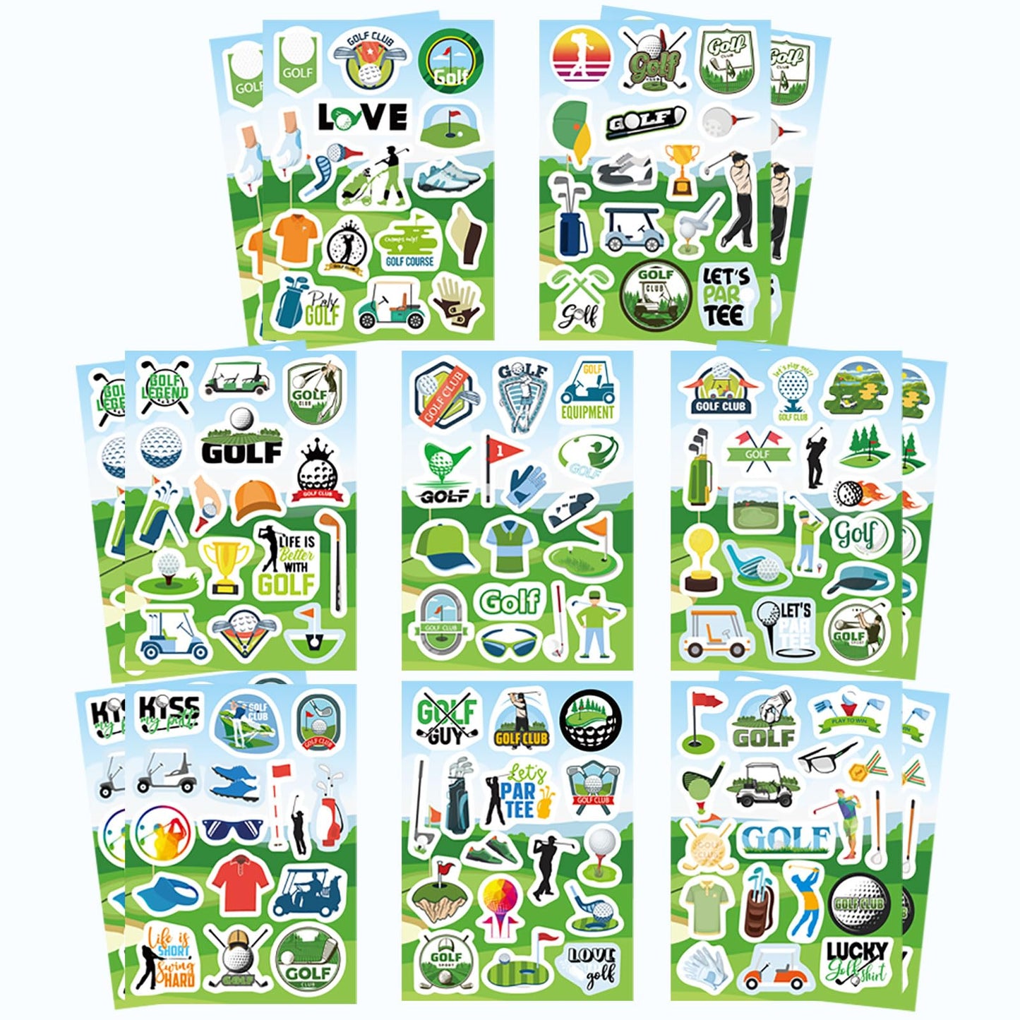 DUJAA 256PCS Golf Stickers – Sporty Golf Decals for Kids, Adults & Party Decor