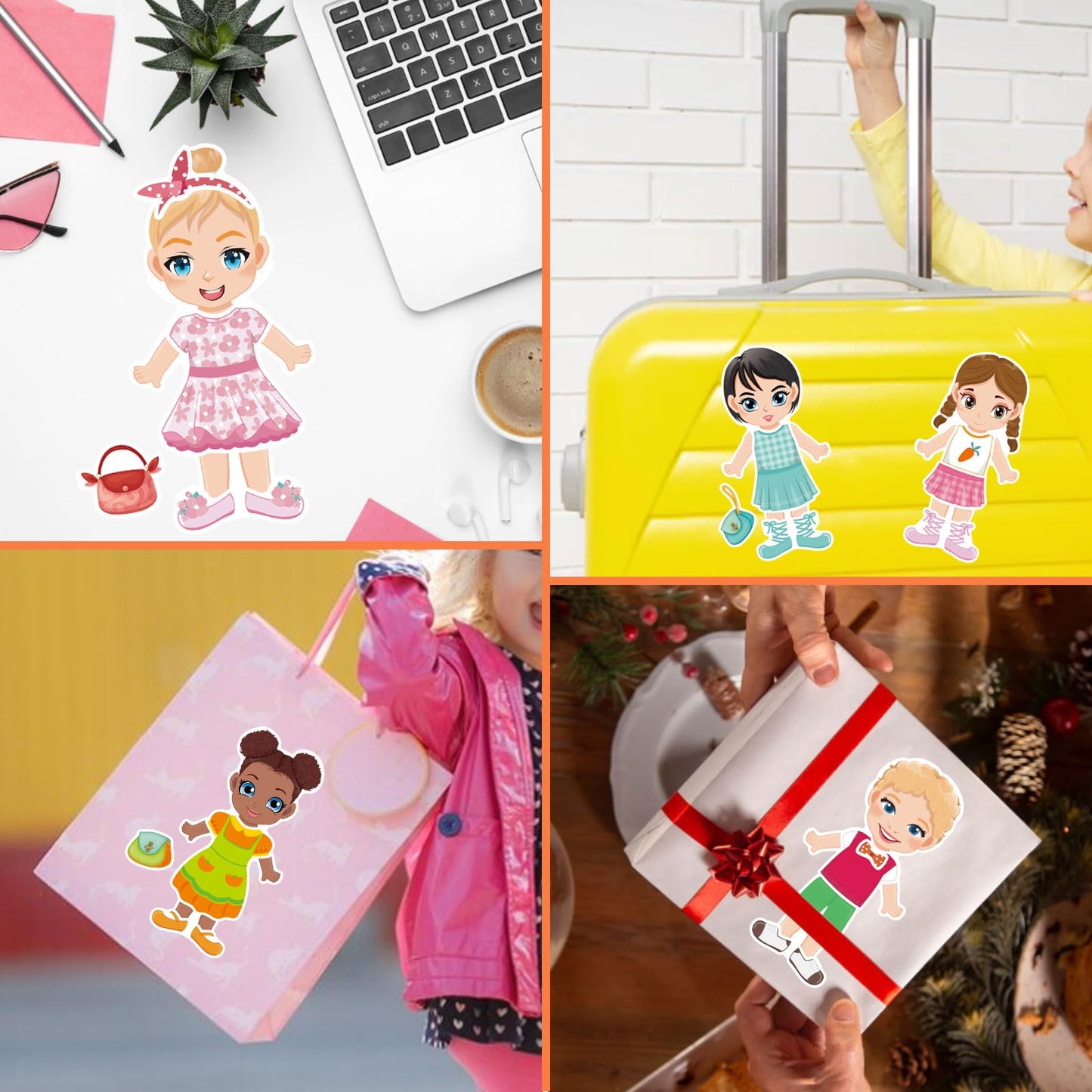 DUJAA 24 Sheets Make a Face and Dress Up Stickers – Creative Kids Craft & Dress-Up Set