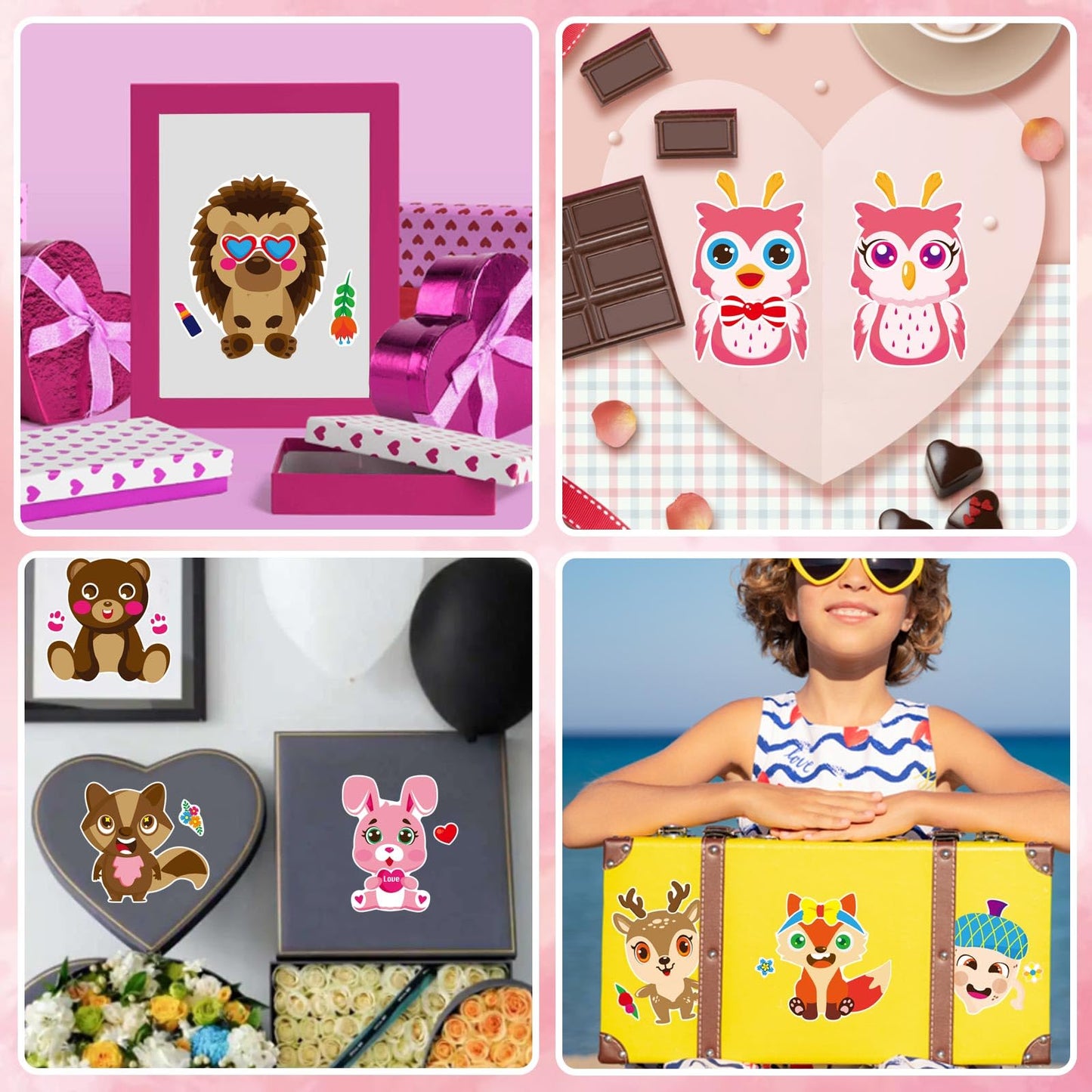 DUJAA 27 Sheets Valentine Stickers for Kids – Make Your Own Face Sticker Crafts